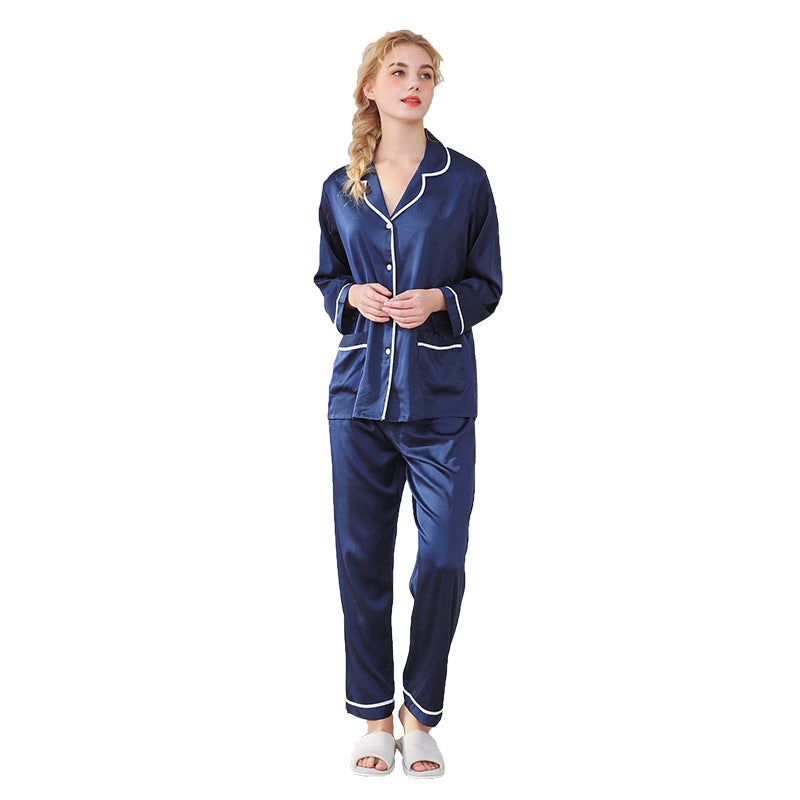 A set of faux silk pajamas