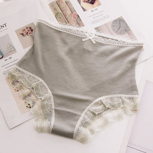 Lace high-waist briefs