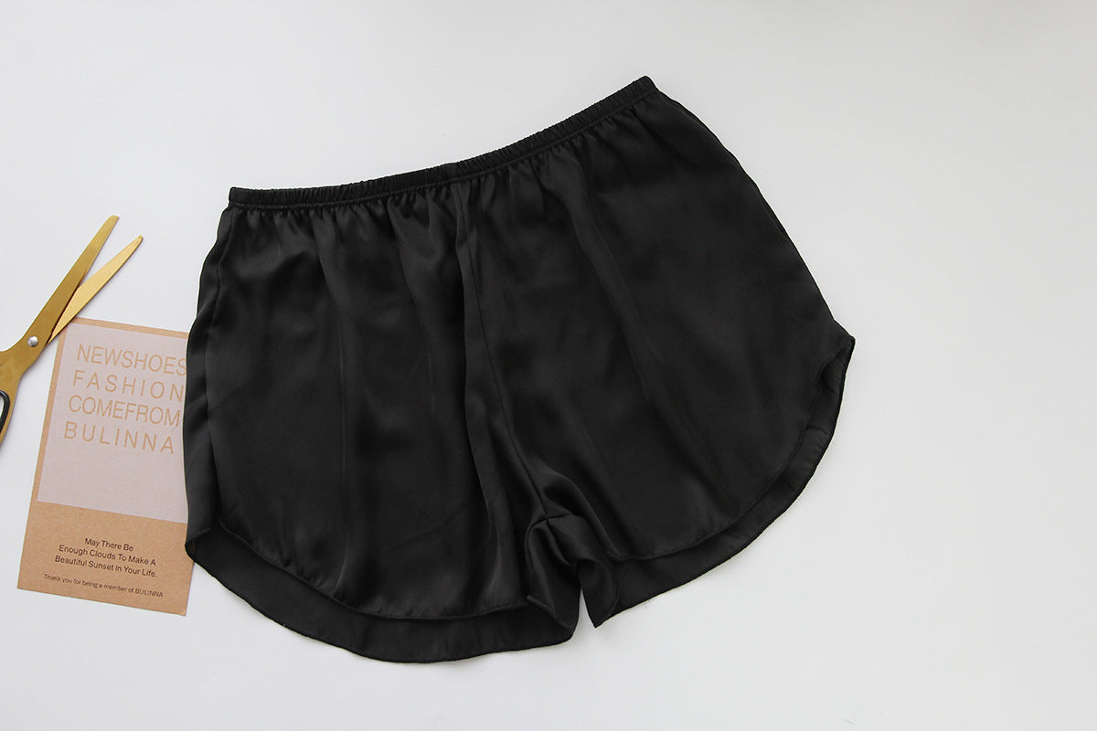 One silk faux leather underpants