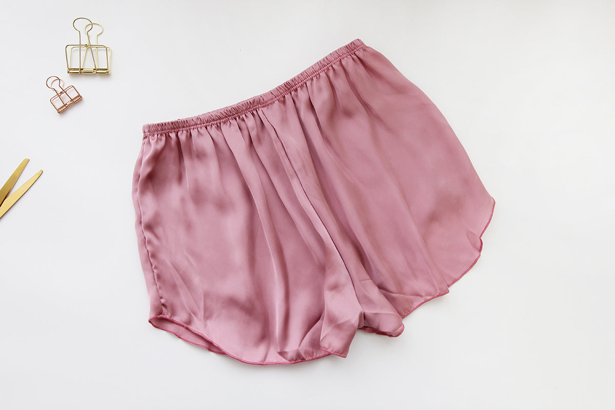 One silk faux leather underpants