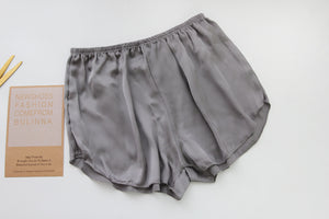 One silk faux leather underpants