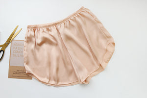 One silk faux leather underpants