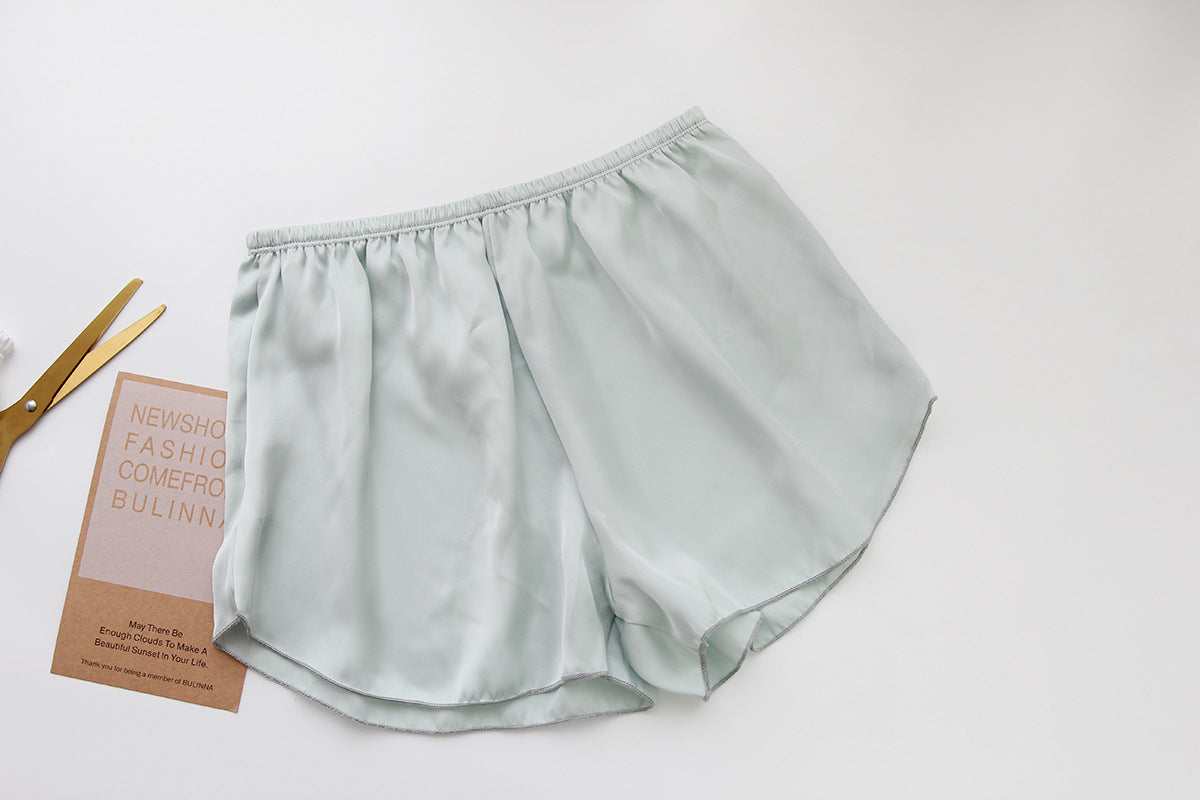 One silk faux leather underpants