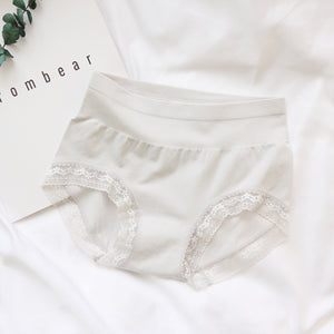 One high-waist lace brief