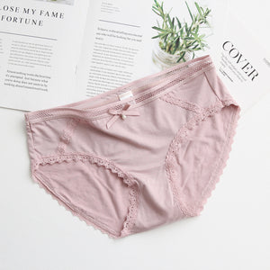 One high-waist lace brief