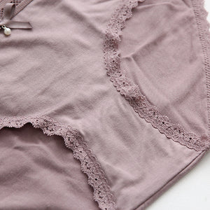 One high-waist lace brief