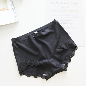 One high-waist lace brief