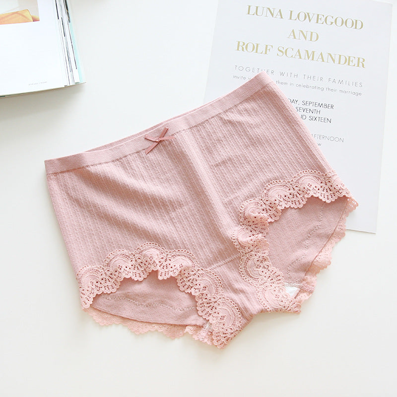 One high-waist lace brief