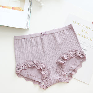 One high-waist lace brief