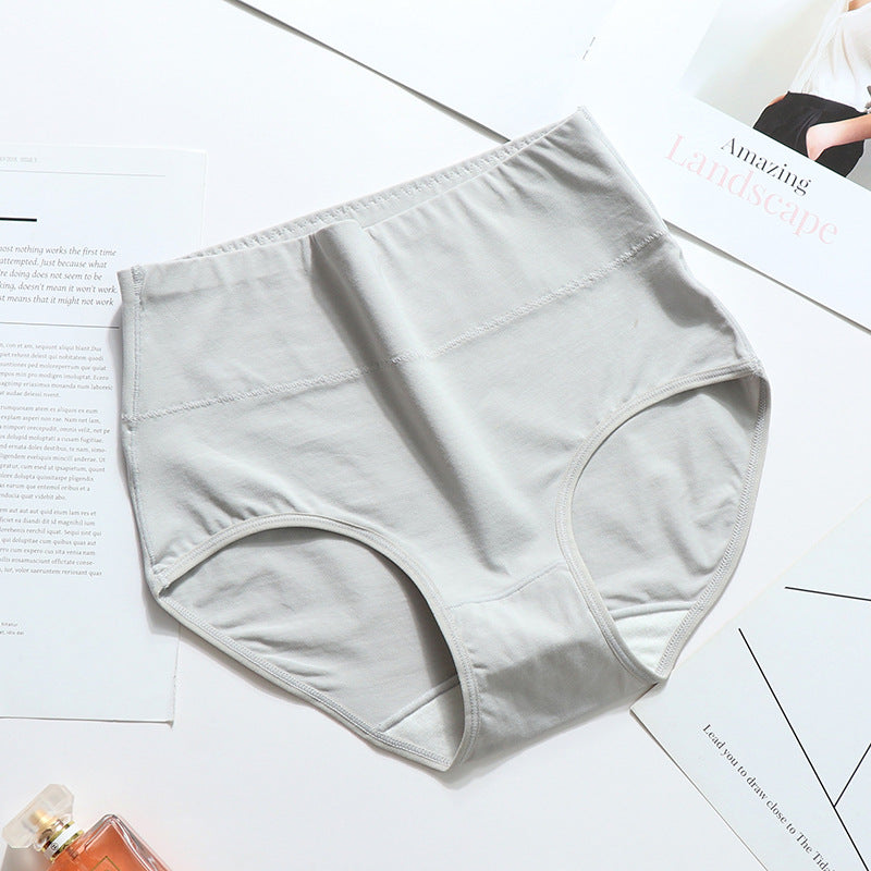 One high-waist cotton brief