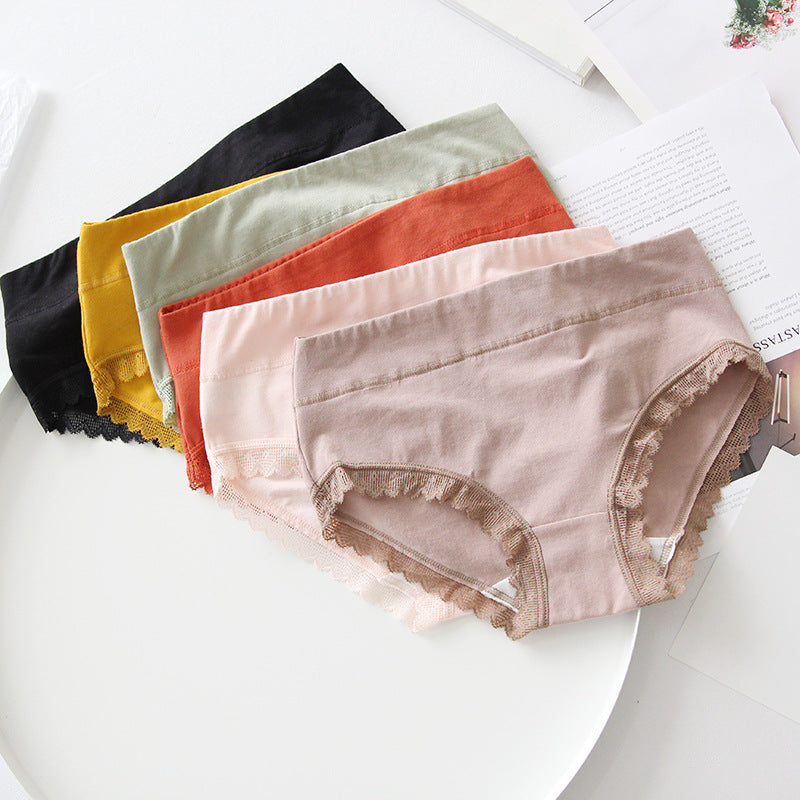 One lace-up inner briefs from cotton lace