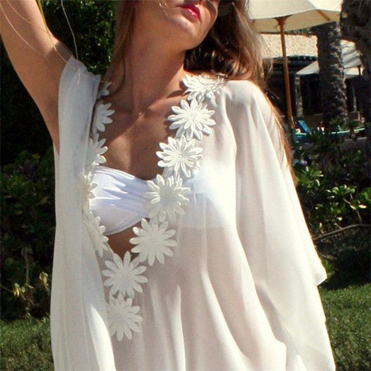 Sexy long beach caftan