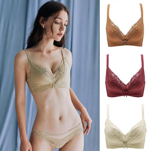 Sexy bra lace women's thin underwear without steel ring