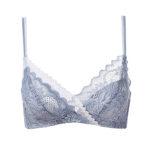 Women's lace bra underwear gather chest without steel ring