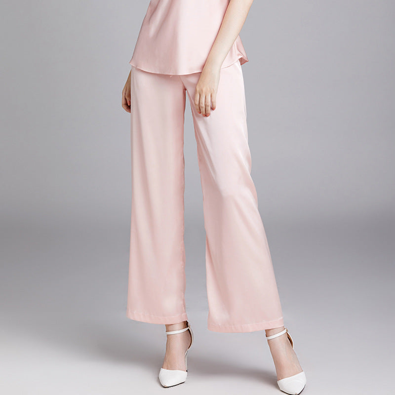 Faux silk pajamas