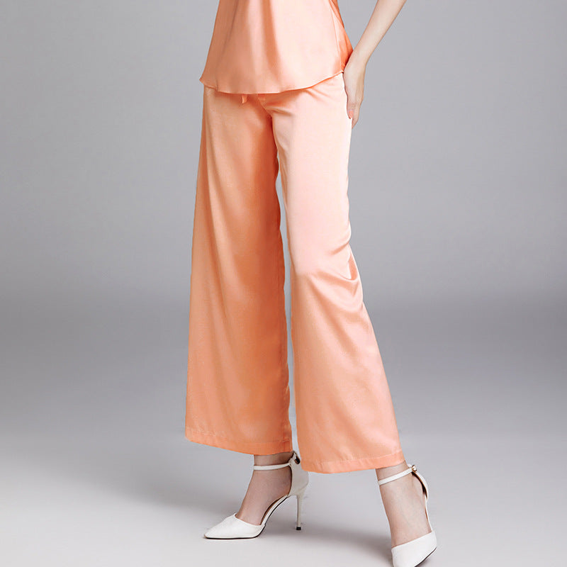 Faux silk pajamas