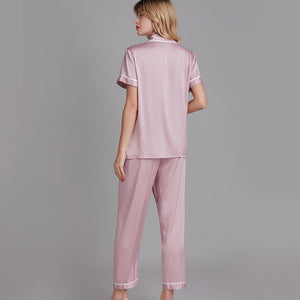 A set of faux silk pajamas