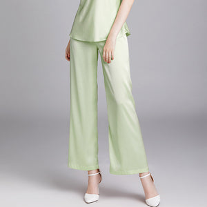 Faux silk pajamas