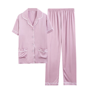 A set of faux silk pajamas