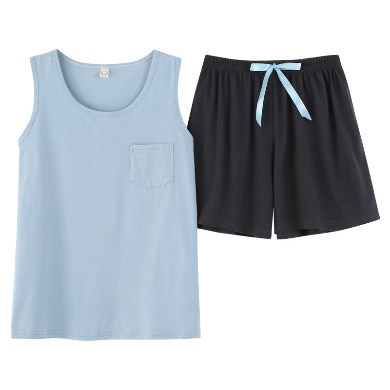 A set of two-piece summer women's pajamas