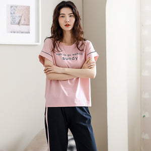 Home cotton pajamas set