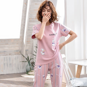 Home cotton pajamas set