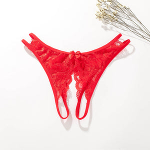 Lace women's underwear cutout temptation thong panties