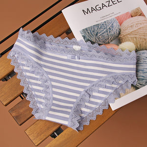 Striped Sweet Cotton Triangle Comfort Women Panties