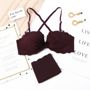 Wire free bra set