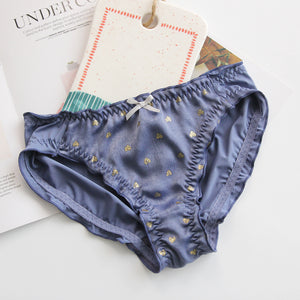 One silk faux leather underpants